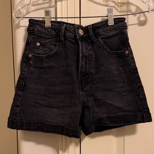 Stradivarius Black Jean Shorts
